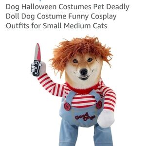 Good Dogs Striped Costume with Overalls NWT